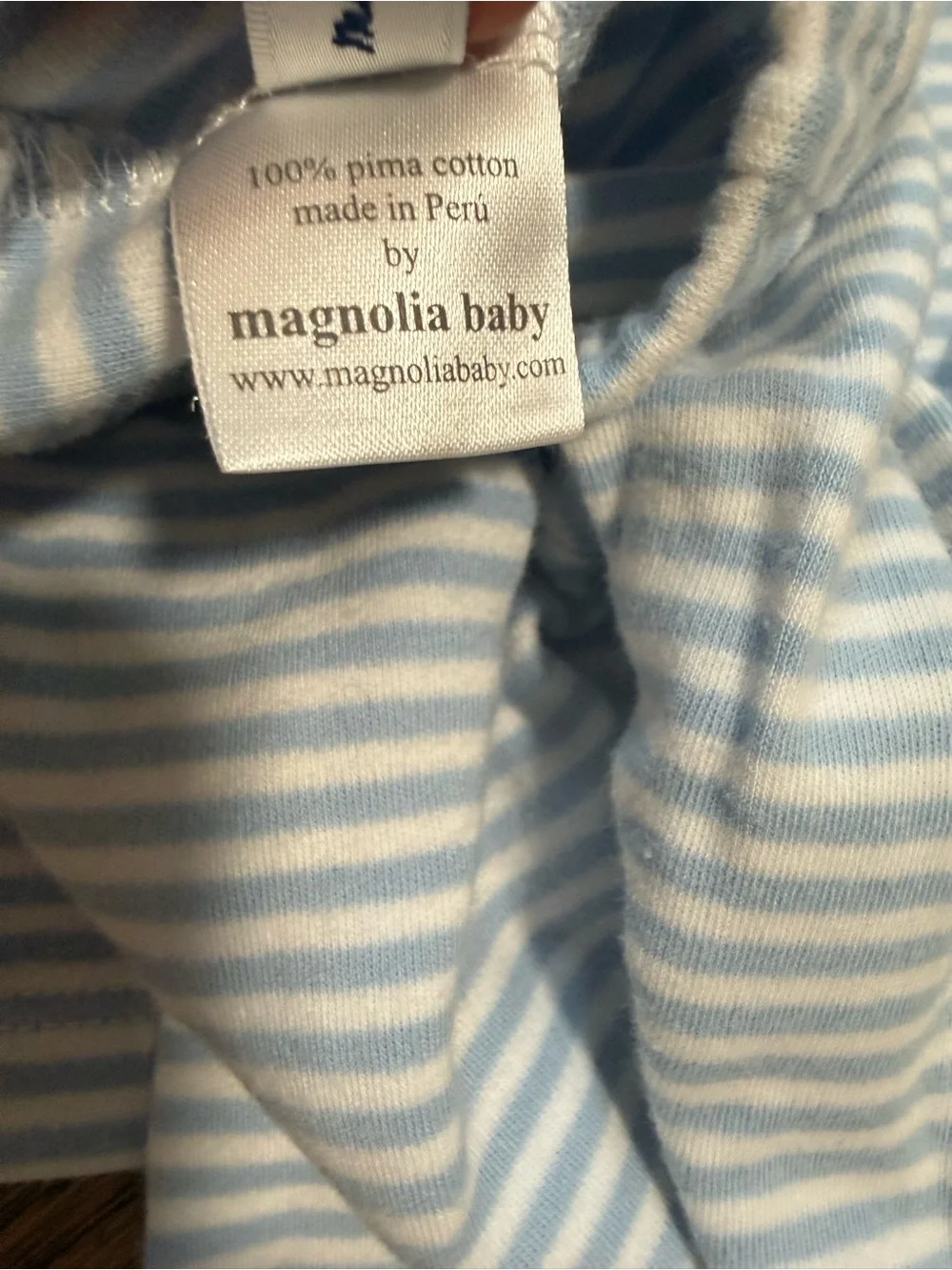 Magnolia Baby’s Light Blue Stripe Cotton Pajama Set